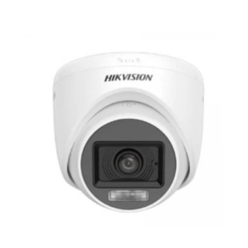 Hikvision DS-2CE76D0T-LPFS 2MP Turret Fixed Camera – Dual Light Audio, 2.8/3.6mm Lens