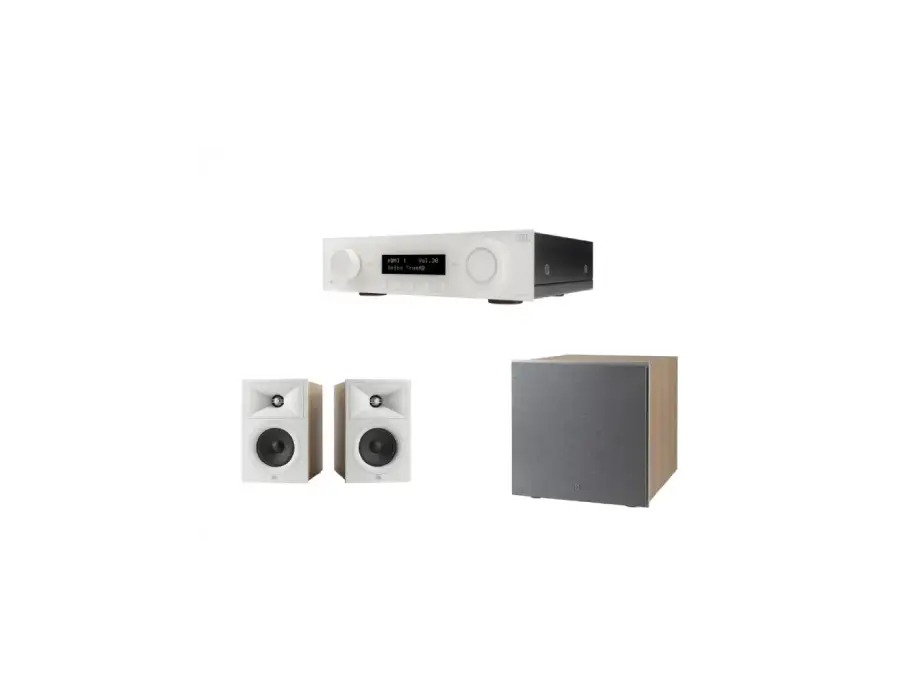 JBL Home Theater Basic Bundle Latte Compact Bookshelf Speaker System